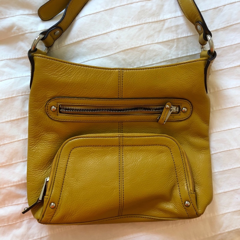 Tignanello yellow crossbody bag
